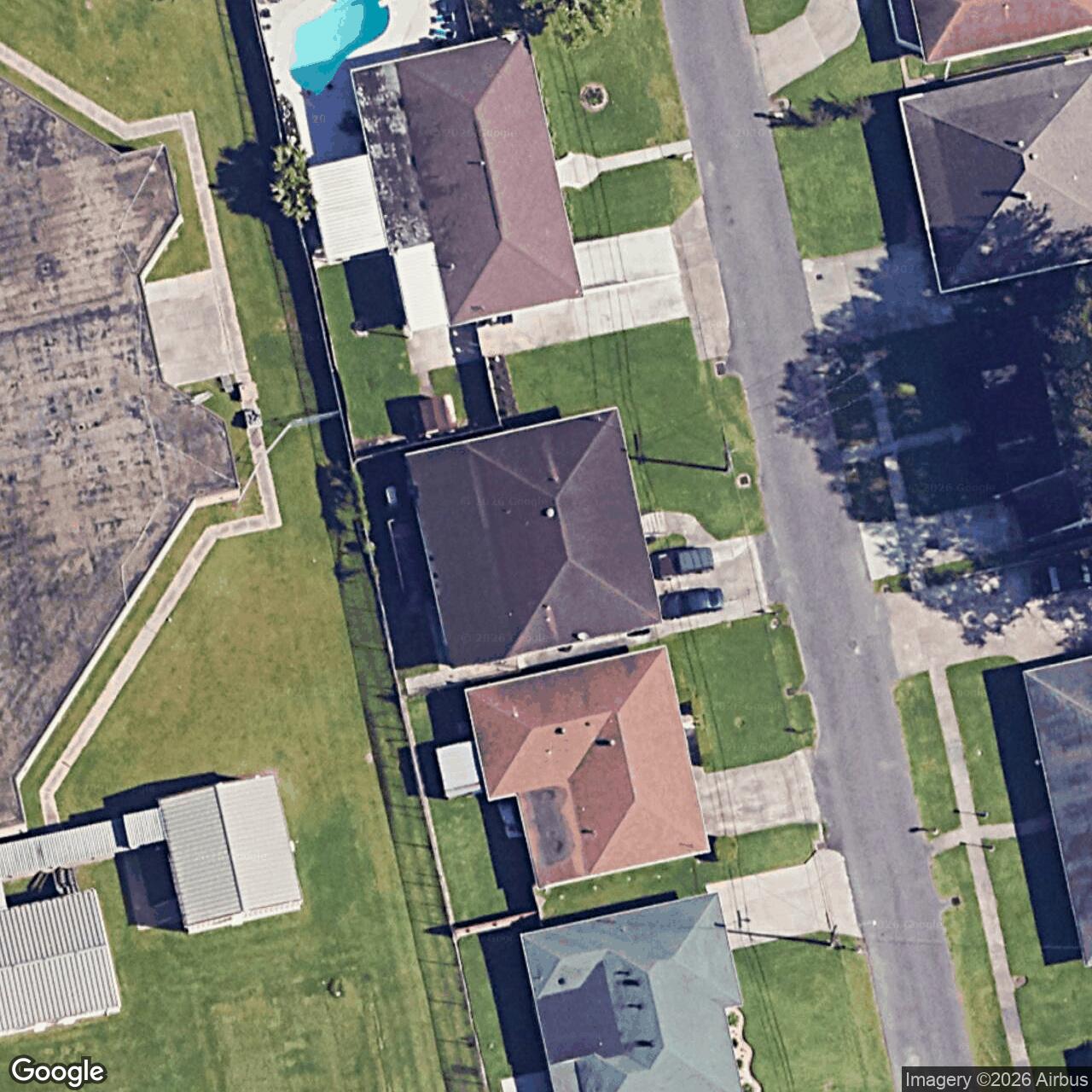 Satellite View for 1316 Orchid Dr, Harvey, LA 70058