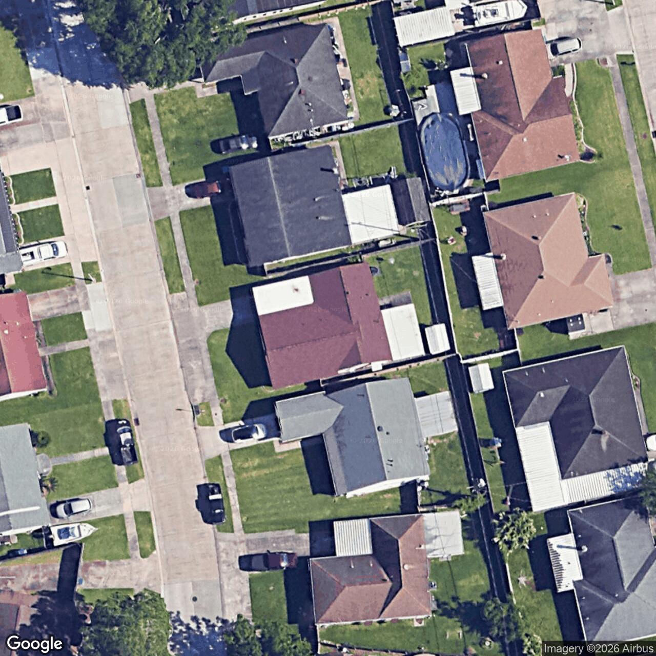 Satellite View for 1633 Farrington Dr, Marrero, LA 70072