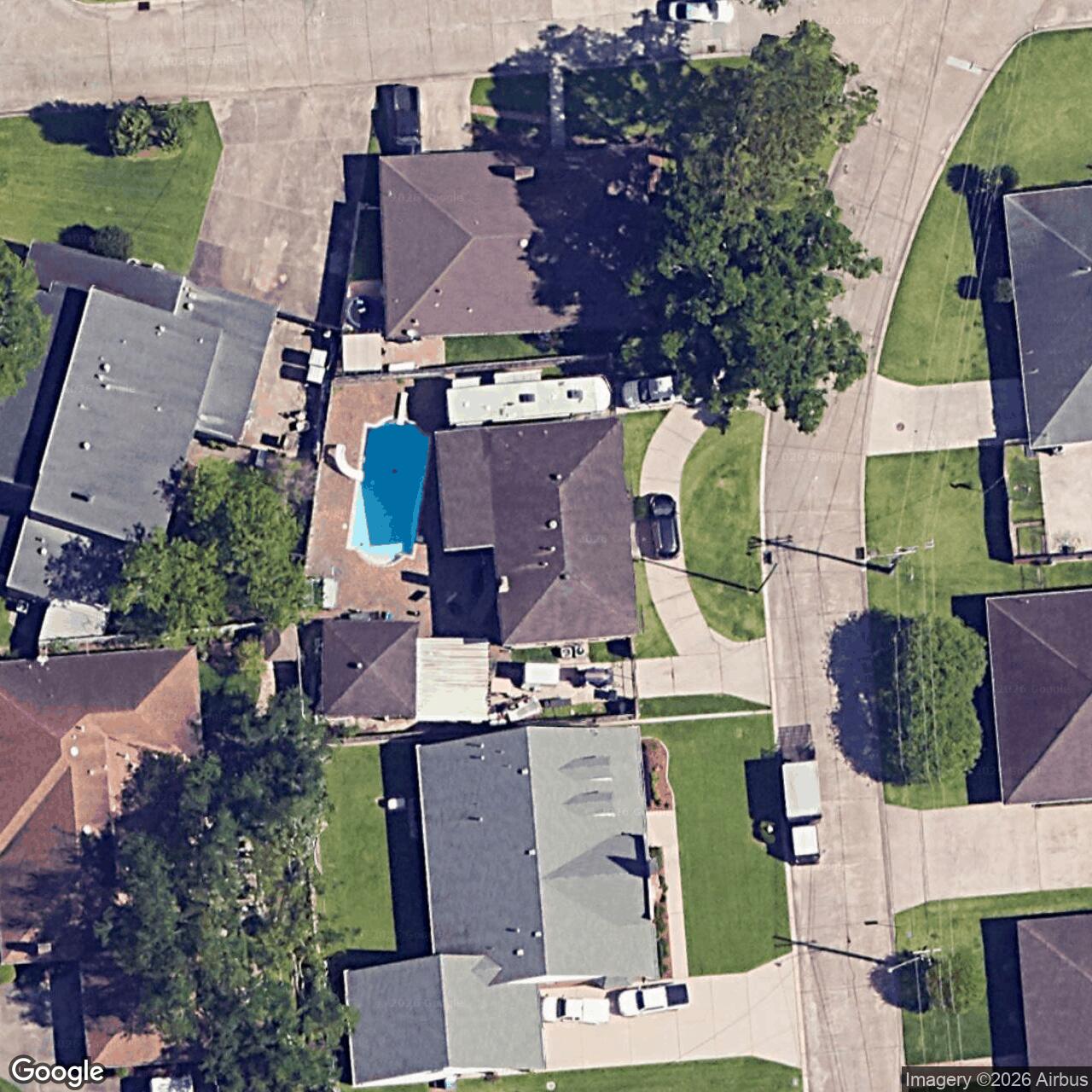 Satellite View for 1404 Mimosa St, Marrero, LA 70072