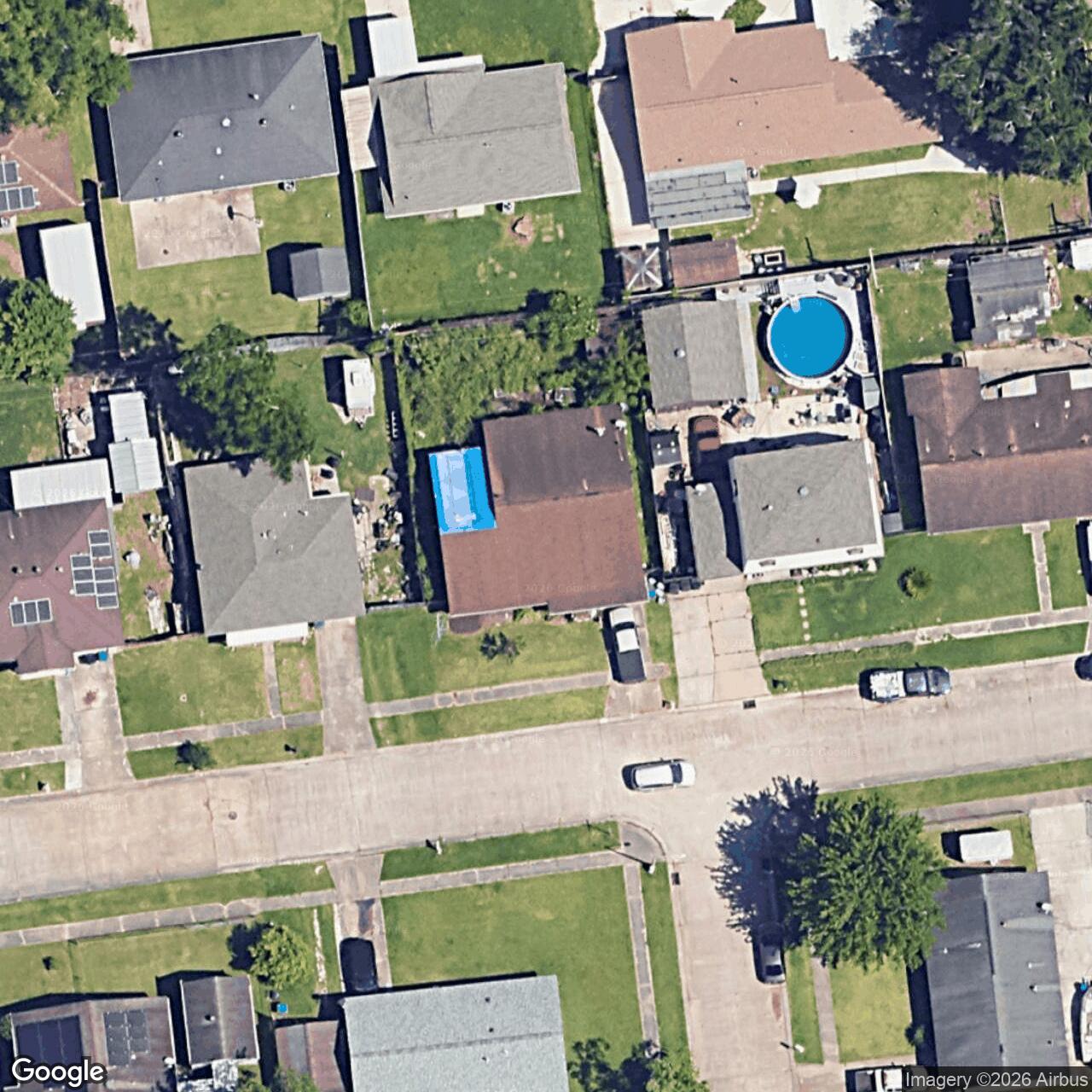 Satellite View for 3012 Grinell Dr, Marrero, LA 70072