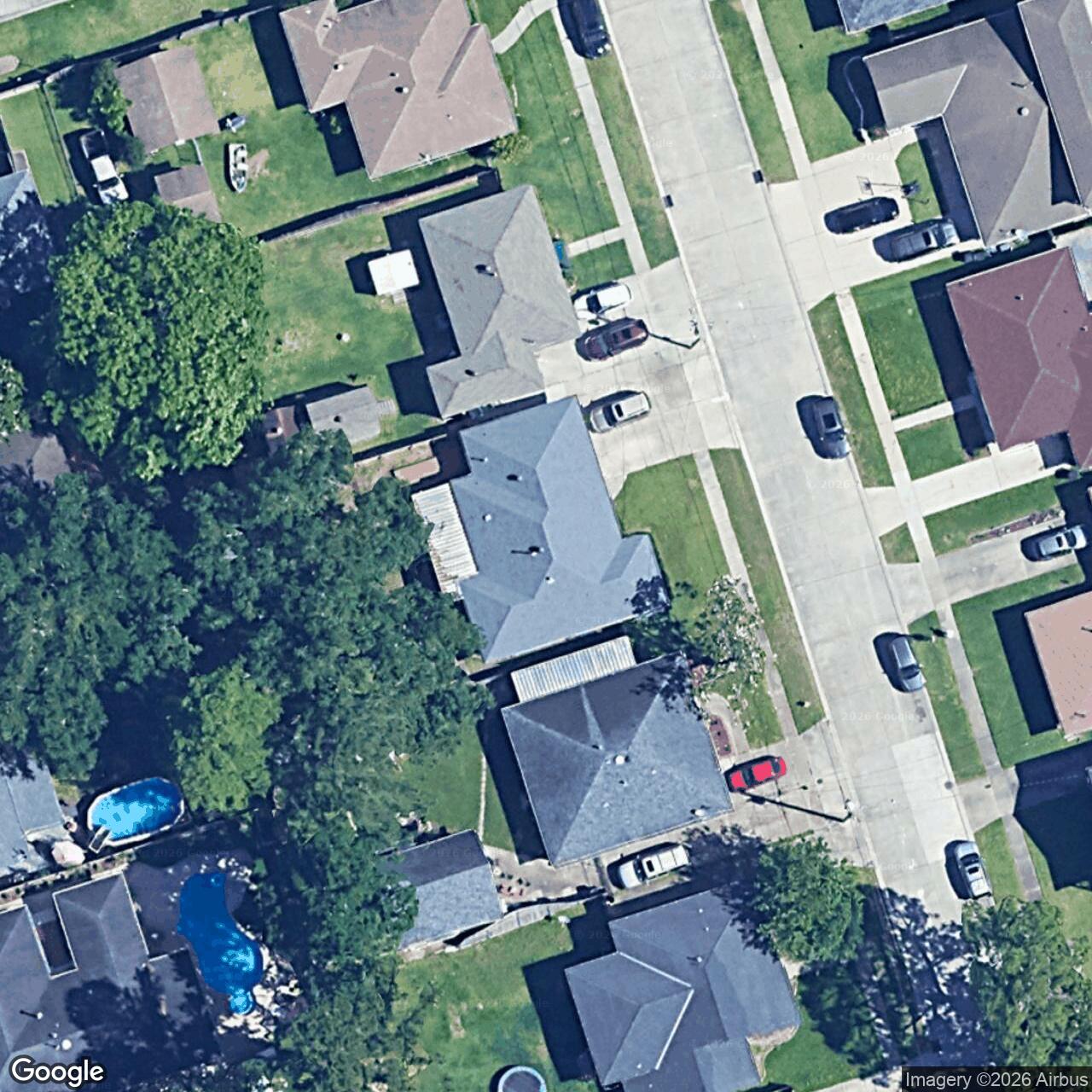 Satellite View for 1512 Green Acres Rd, Metairie, LA 70003