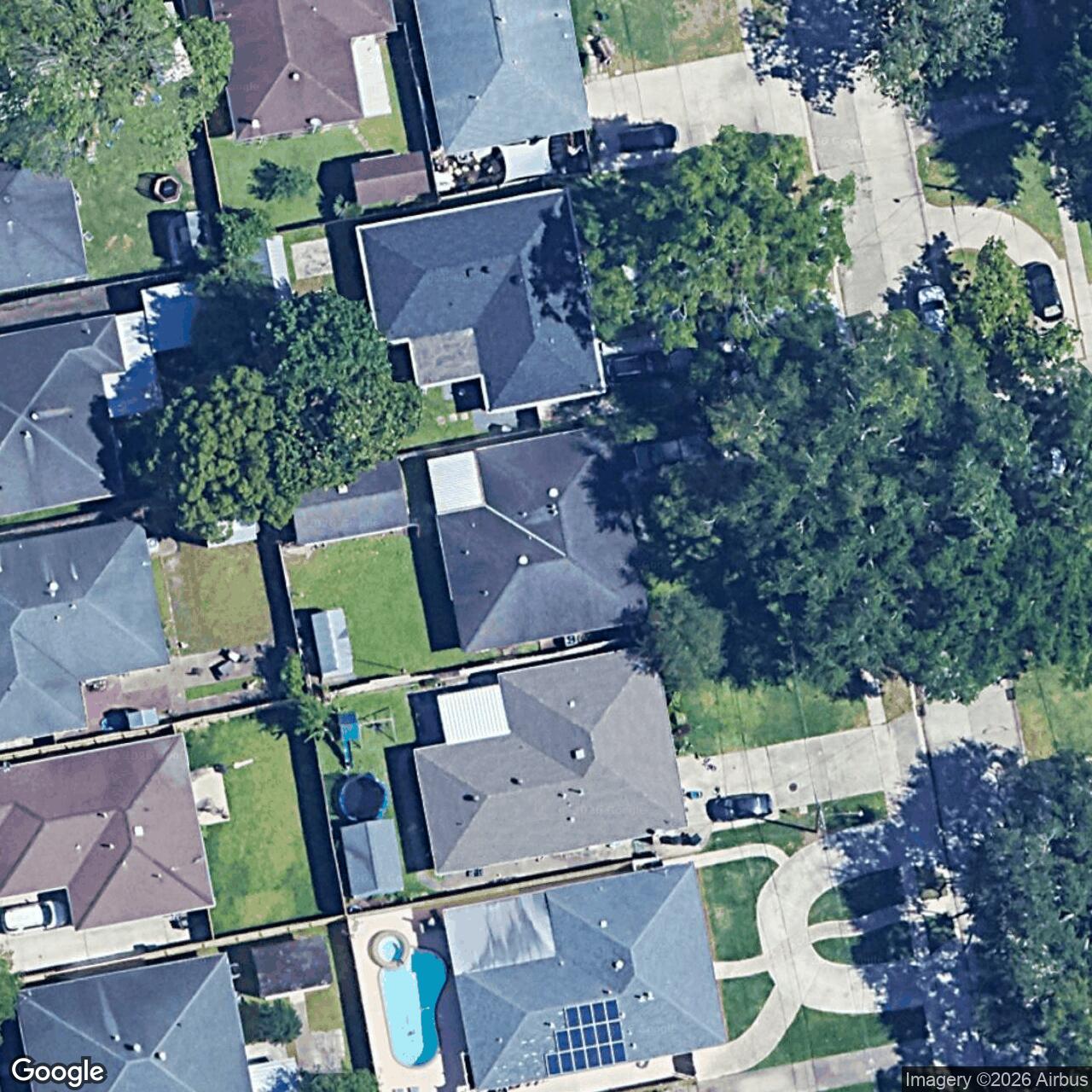 Satellite View for 4616 Clearlake Dr, Metairie, LA 70006