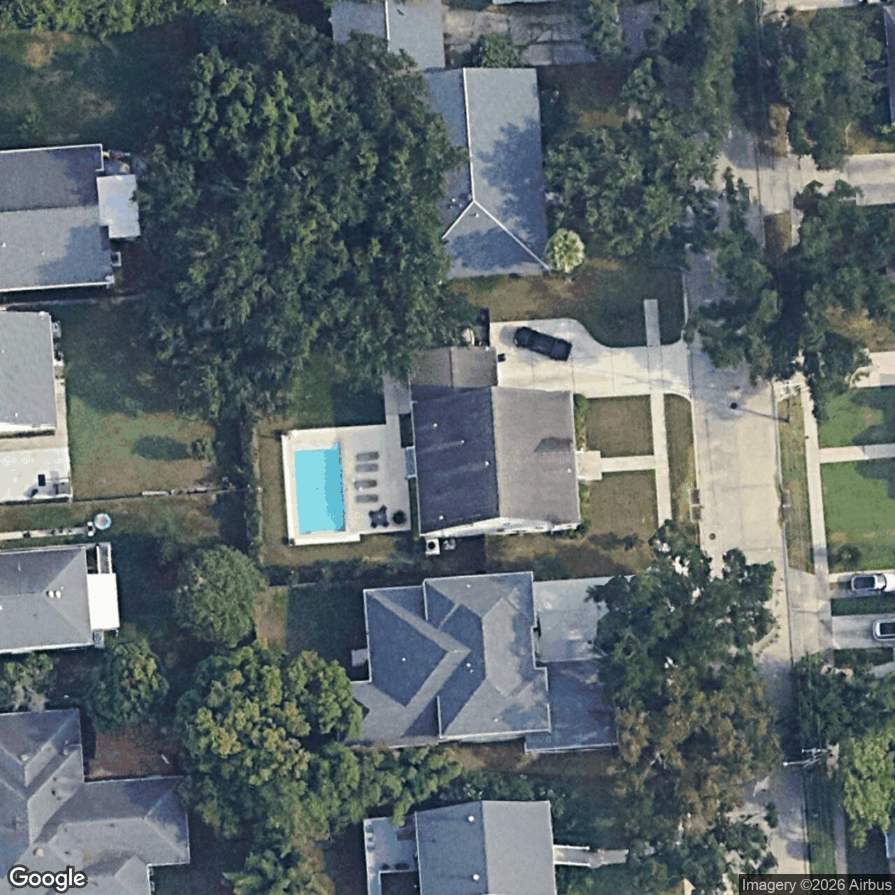 Satellite View for 40 Chatham Dr, New Orleans, LA 70122